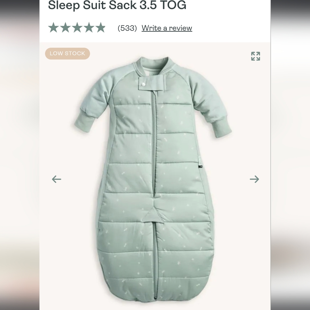 Ergo Pouch 3.5 TOG sage sleep sack 8-24 months